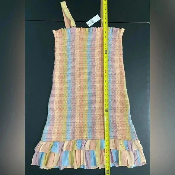 New American Eagle Smocked Dress Mini Picnic Print - Picture 5 of 7